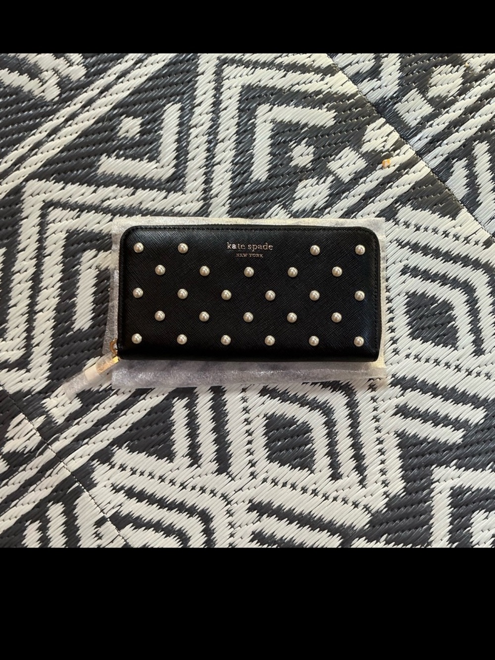 Kate Spade Gray Polka Dot Wallet